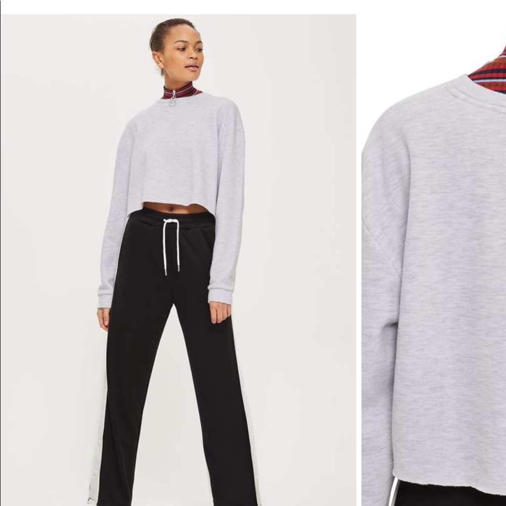 Top shop cropped fashion sweatshirt